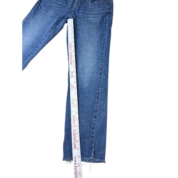 Banana Republic Raw Hem Girlfriend Jean Medium Wash Size 26/2 Relaxed Fit Casual - Picture 6 of 9